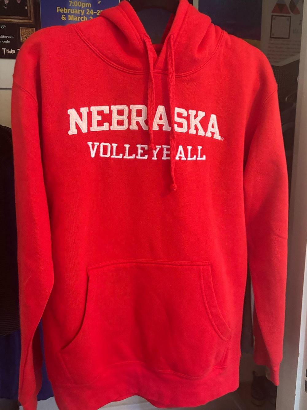Nebraska Volleyball Red Hoodie Sweatshirt